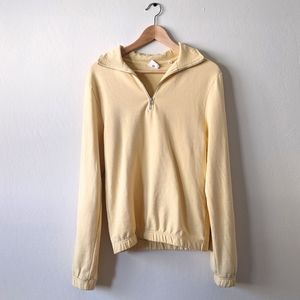 Kotn Half-Zip Pullover in Italian Straw
